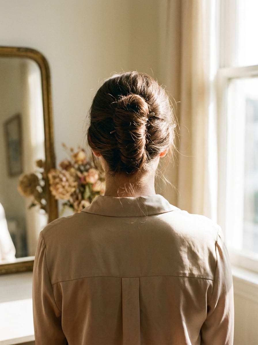 Französischer Dutt - Dutt Frisur für lange Haare